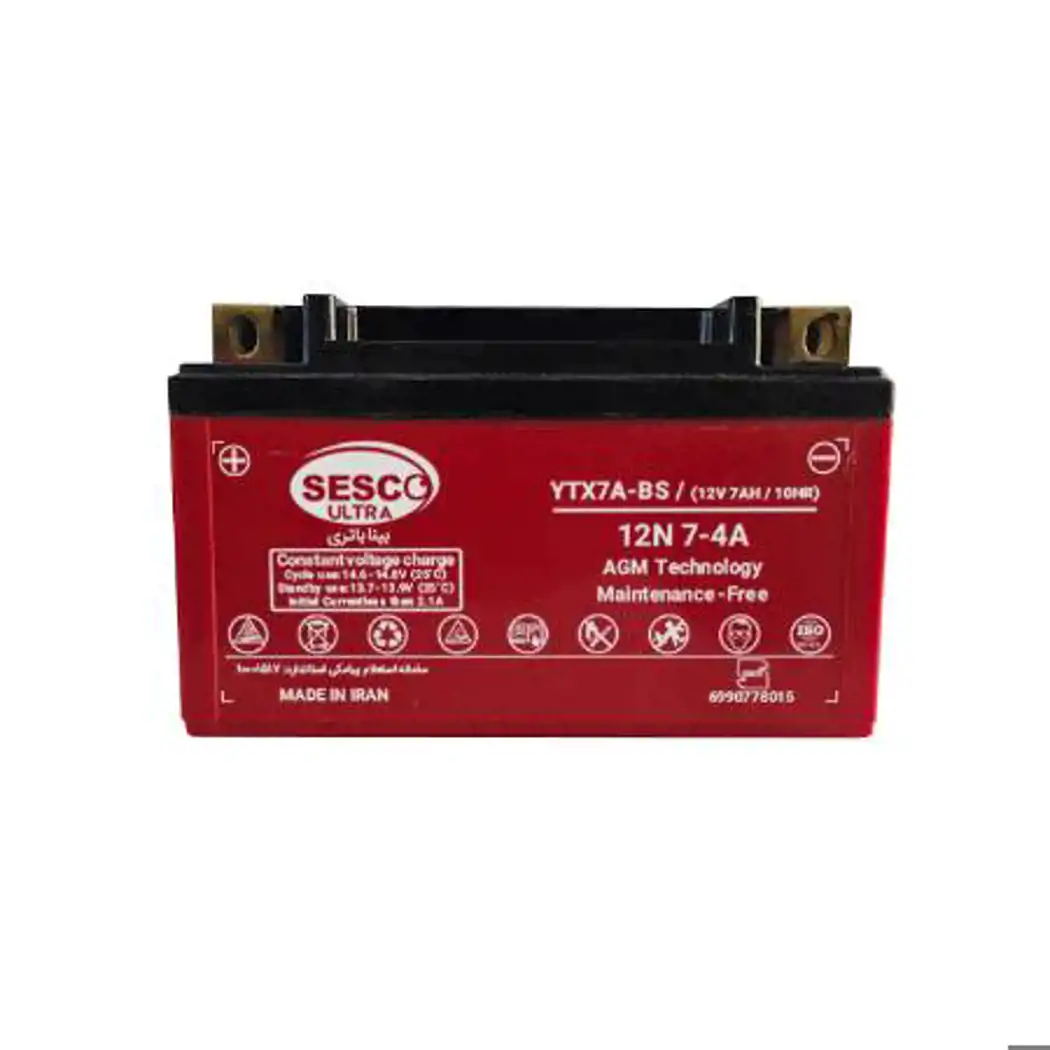 باتری 7 آمپر بینا باتری کوتاه